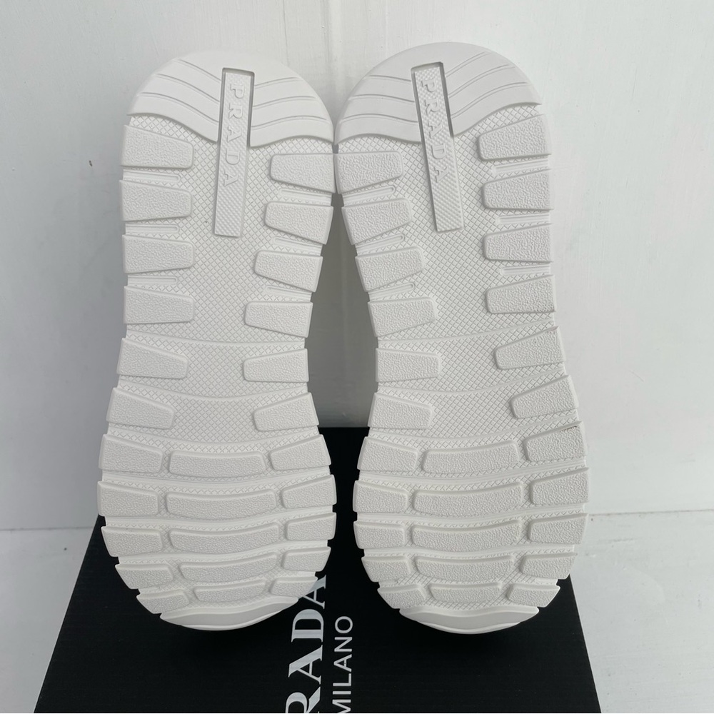 Prada Prax 2.0 Fabric And Mesh Sneakers White NWT In Box - Picture 13 of 15